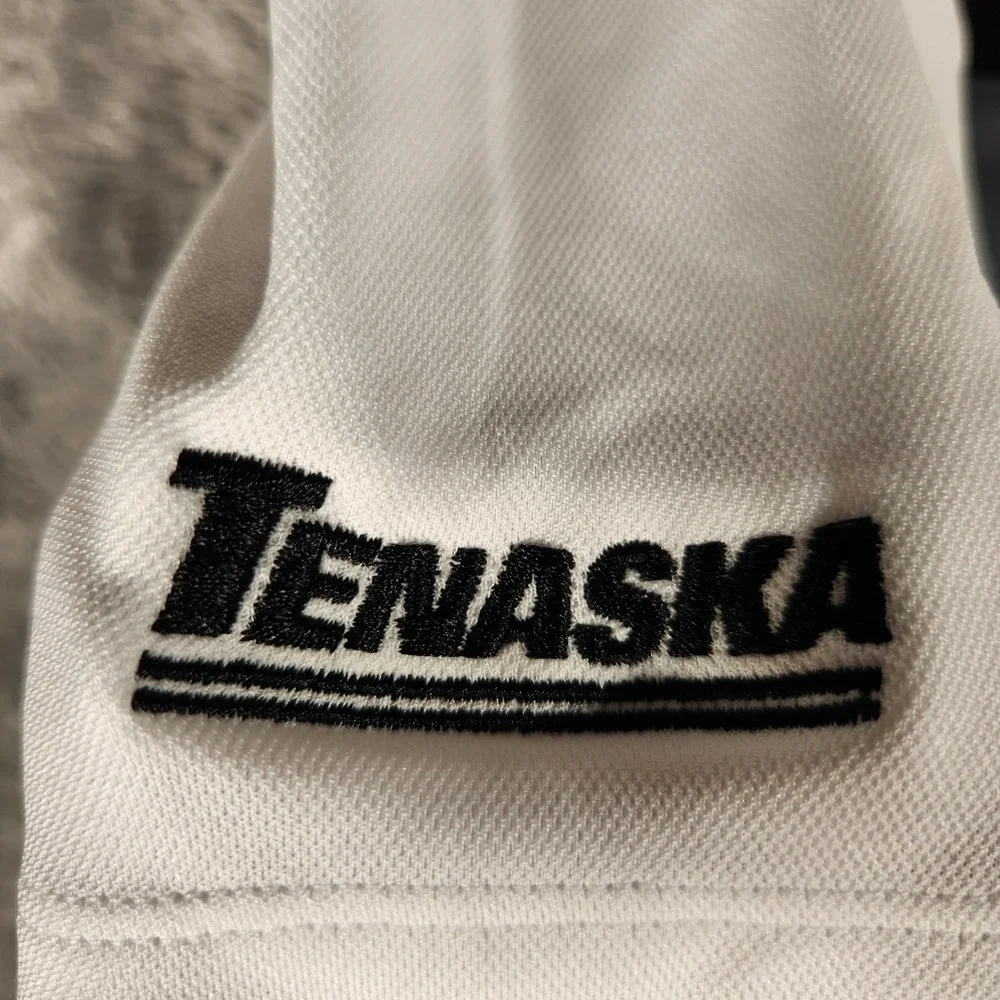 Nike Dri-FIT Polo TENASKA Mens‎ Medium White Grey Excellent FQ3988-100
